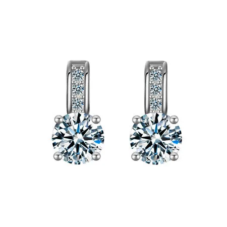 17KM 2017 Dropship Silver Color Crystal Earring Brincos Stud Earring Rhinestone aretes Pendiente oorbellen Earrings For Women
