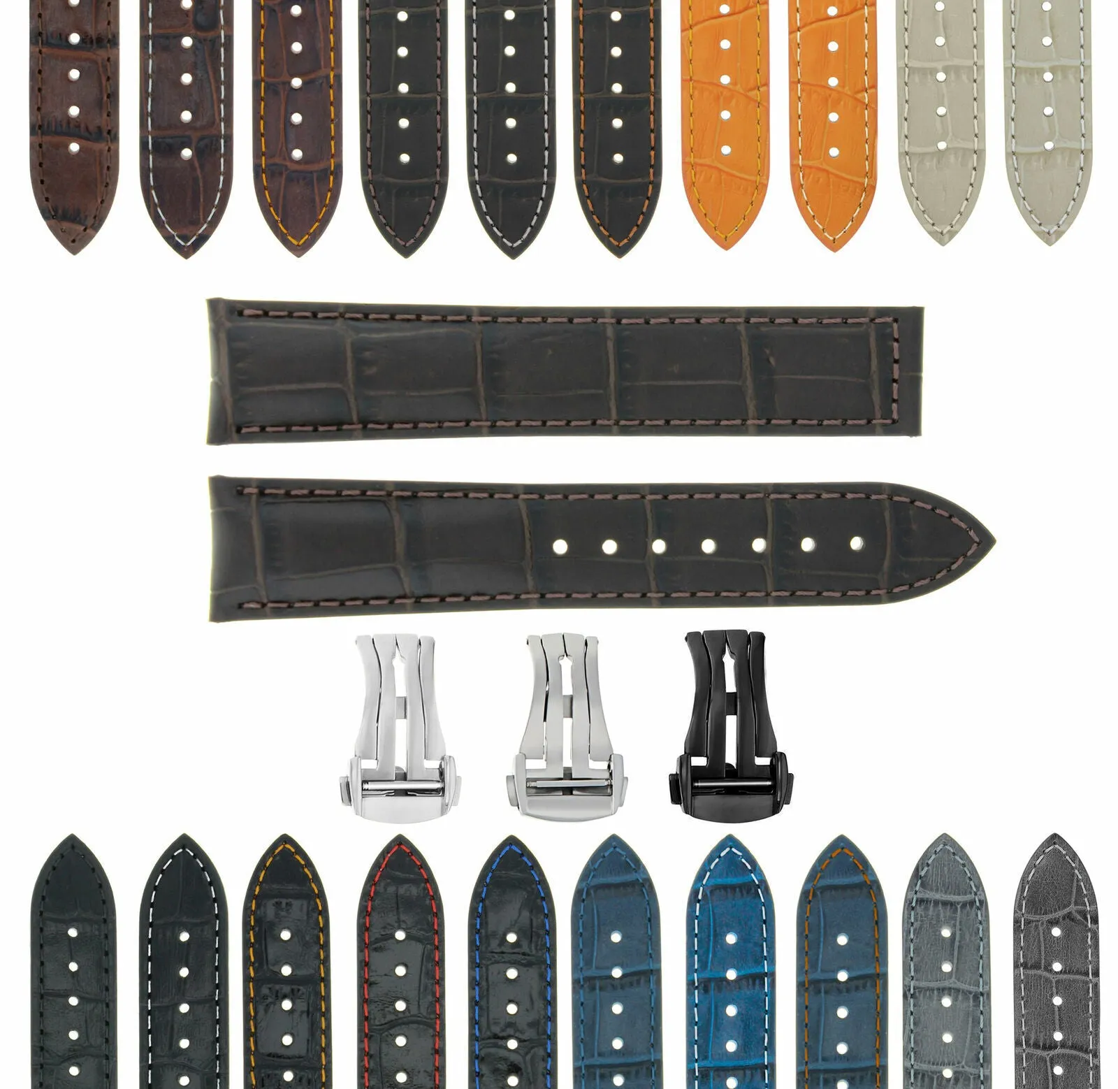 18-19-20-22-24MM GENUINE LEATHER WATCH BAND STRAP FOR ANY BRAND WATCH