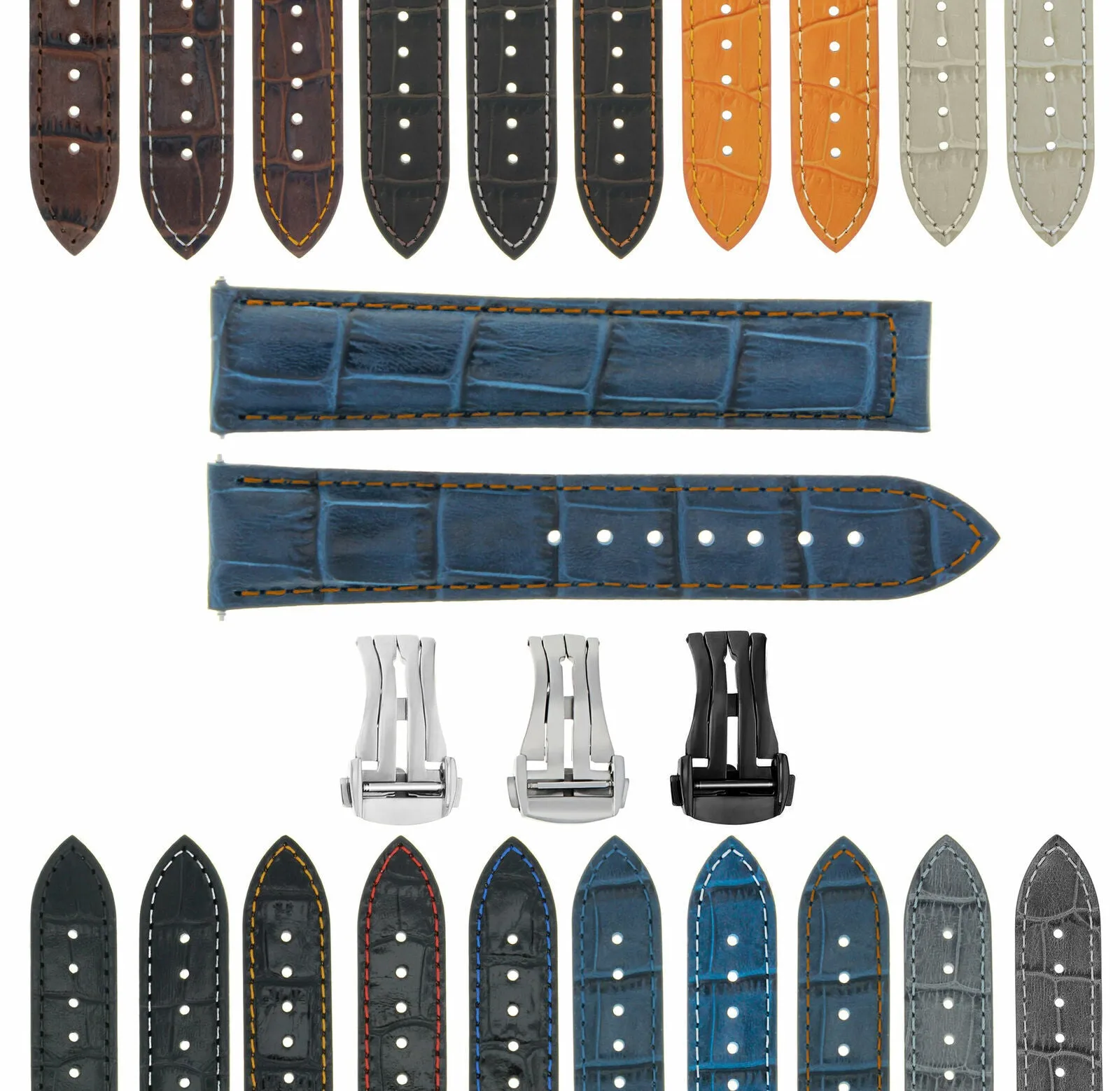 18-19-20-22-24MM GENUINE LEATHER WATCH BAND STRAP FOR ANY BRAND WATCH