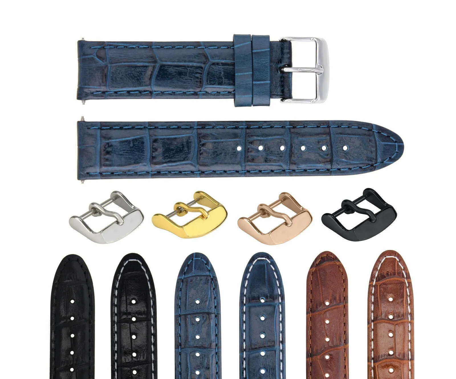 18-19-20-22-24MM  GENUINE LEATHER WATCH BAND STRAP FOR TAG WATCH