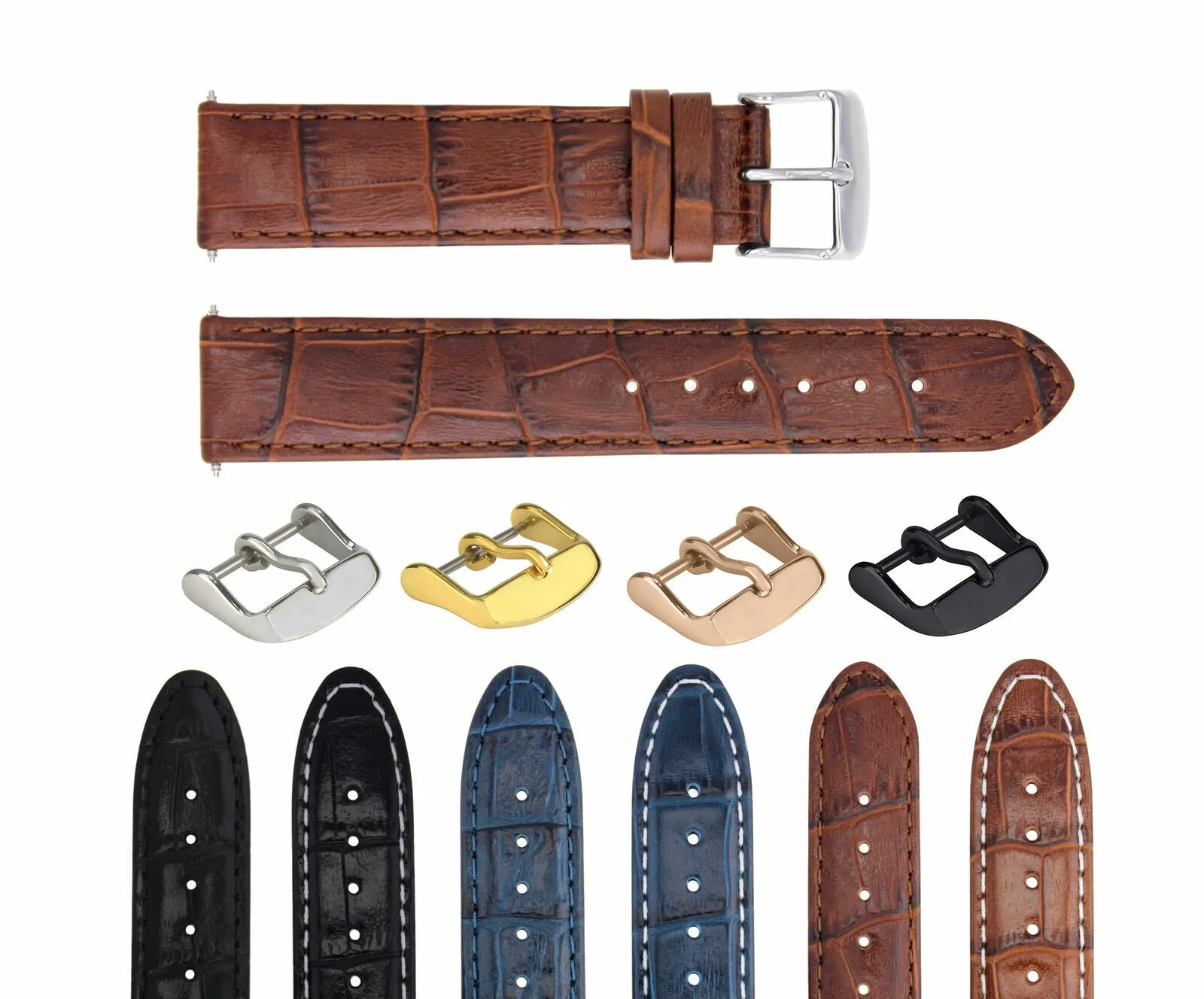 18-19-20-22-24MM  GENUINE LEATHER WATCH BAND STRAP FOR TAG WATCH