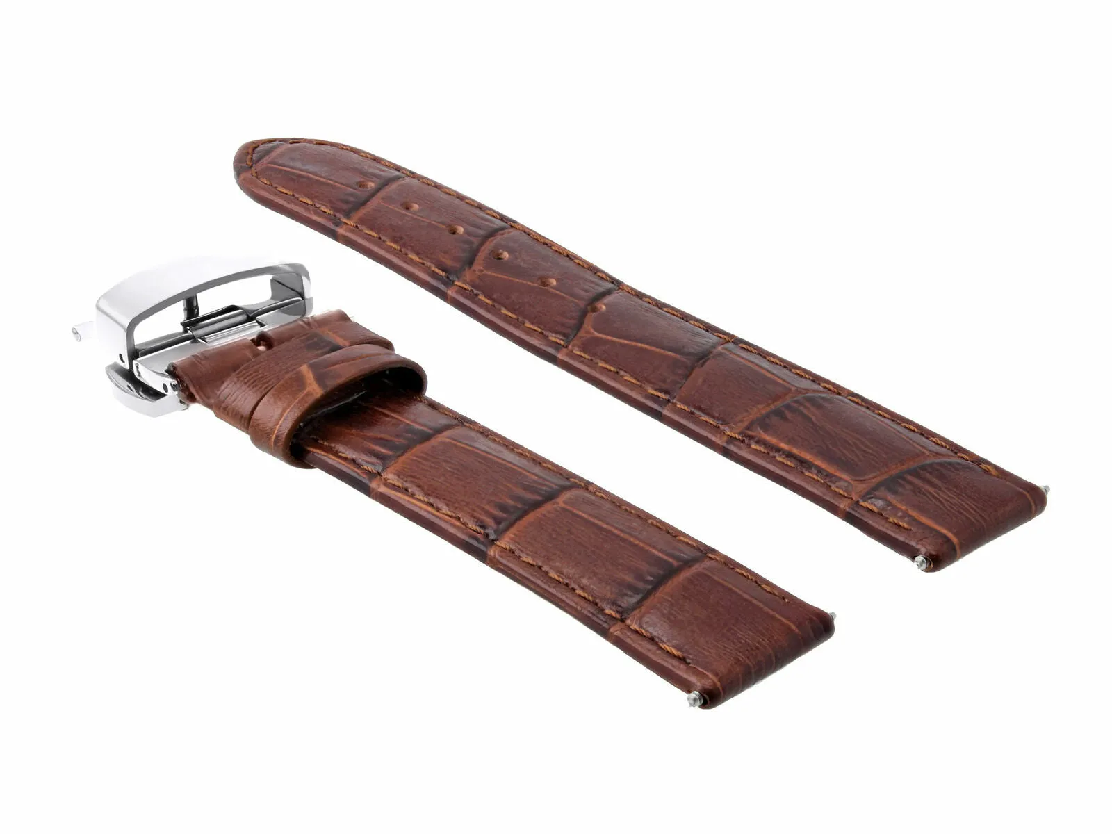 18-19-20-22-24MM LEATHER WATCH BAND STRAP FOR BULOVA WATCH DEPLOYMENT CLASP