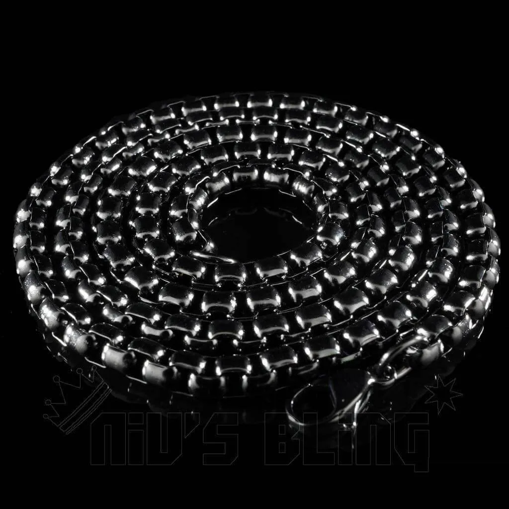 18K Black Gold Box Chain