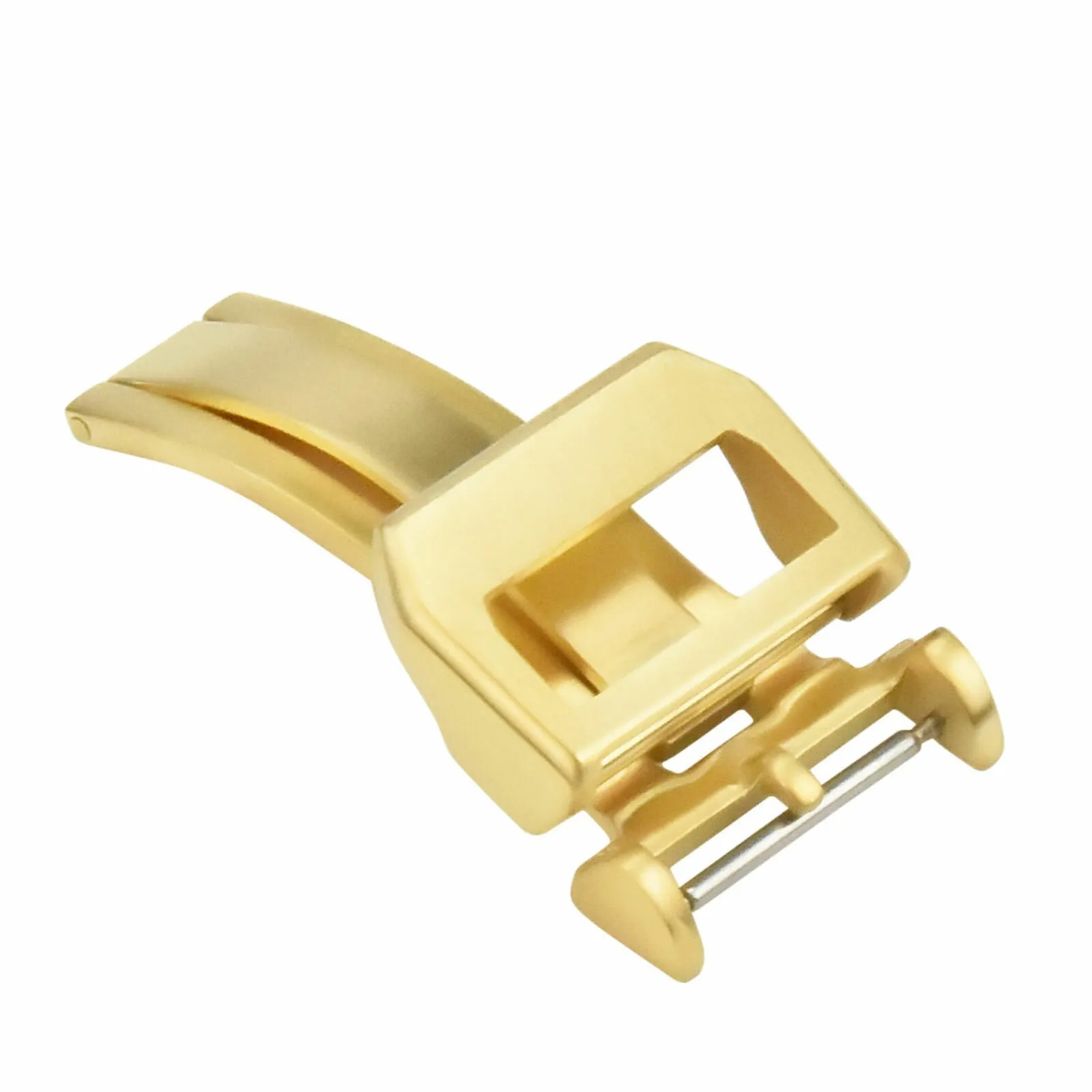 18MM DEPLOYMENT CLASP BUCKLE WATCH BAND FOR IWC PILOT PORTUGESE AQUATIMER GOLD