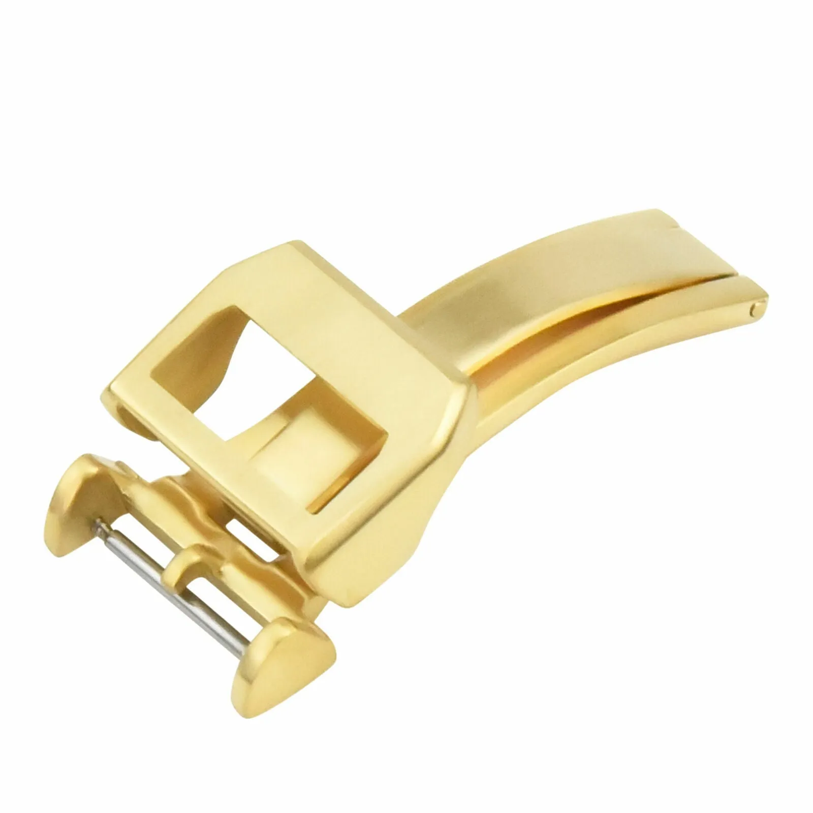 18MM DEPLOYMENT CLASP BUCKLE WATCH BAND FOR IWC PILOT PORTUGESE AQUATIMER GOLD