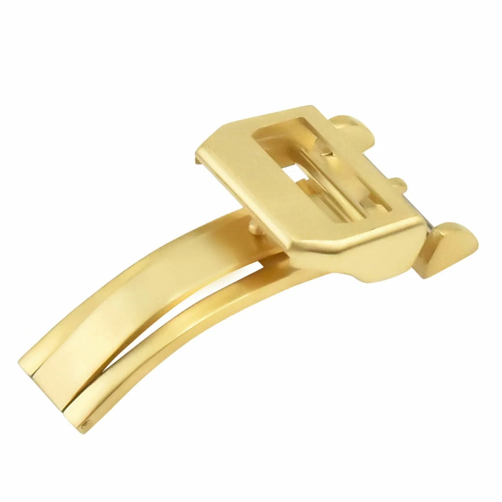 18MM DEPLOYMENT CLASP BUCKLE WATCH BAND FOR IWC PILOT PORTUGESE AQUATIMER GOLD