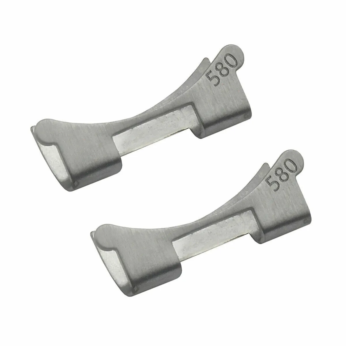2 PC 580 END LINK PIECE FOR ROLEX SUBMARINER 1680 OYSTER BAND FAT SPRING B SHINY