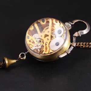 2016 New Watch Steampunk Lovely Cute Retro Unisex Mechanical Hand Wind Pocket Watch Antique Ball Designer Stylish Fob Watch