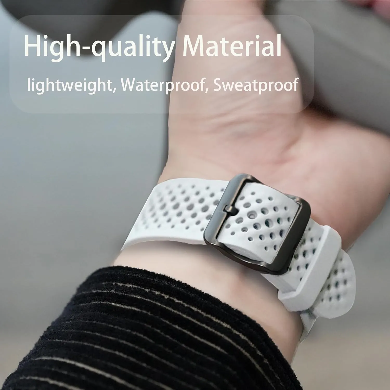 22mm Sport Desgined Silicone band with Metal Buckl Compatible with LIGE FV12 /TOOBUR Smart Watch IDW20/ REDROMAN Smart Watch