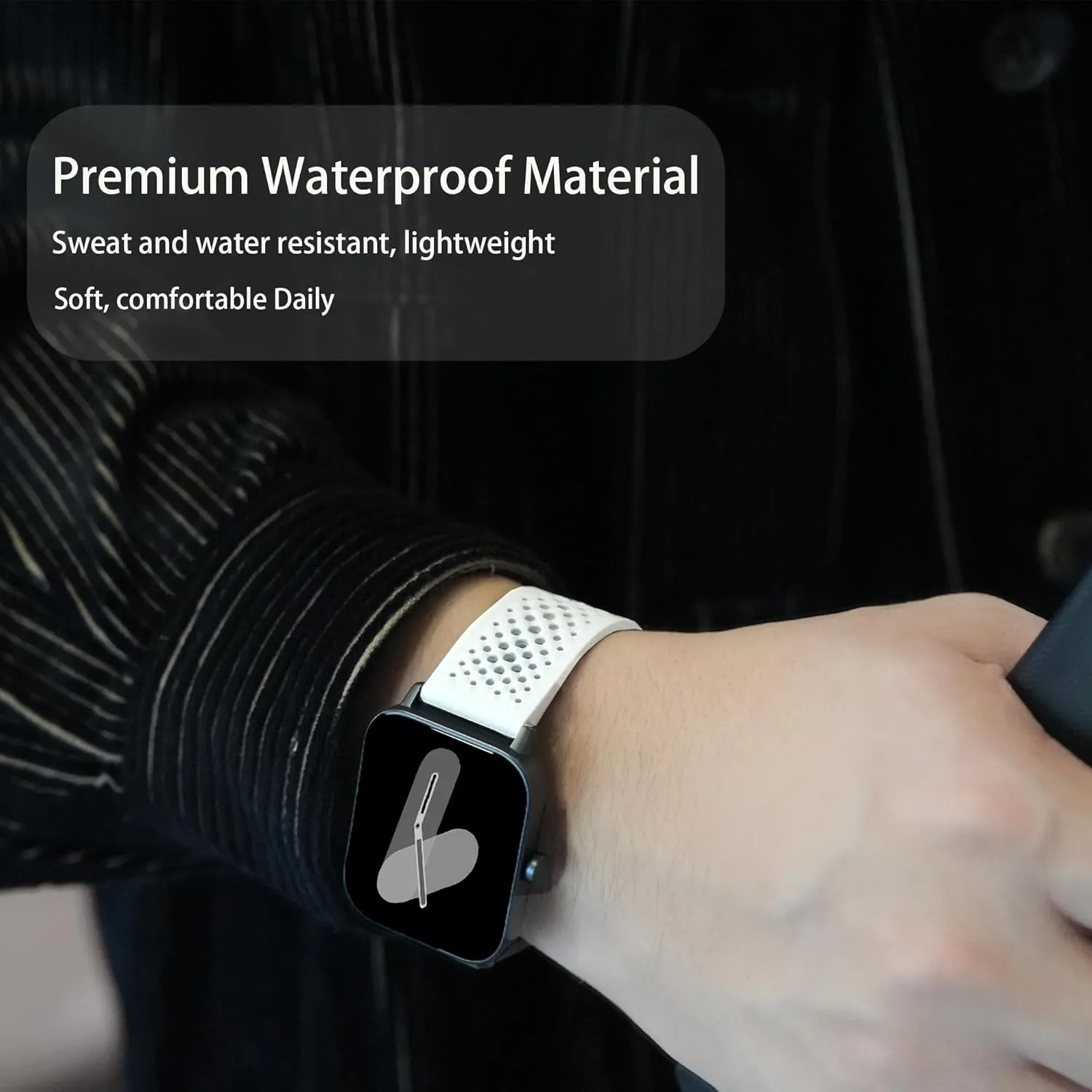 22mm Sport Desgined Silicone band with Metal Buckl Compatible with LIGE FV12 /TOOBUR Smart Watch IDW20/ REDROMAN Smart Watch