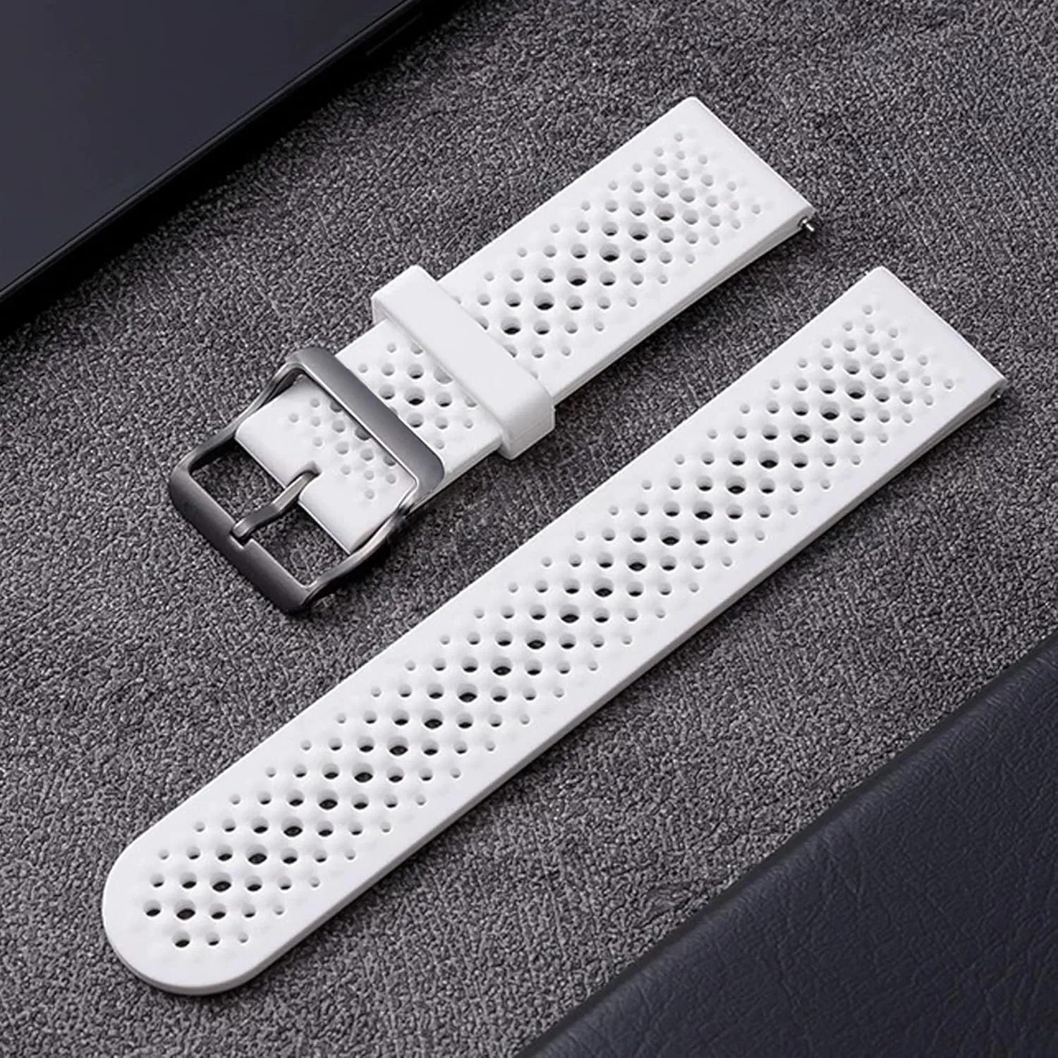 22mm Sport Desgined Silicone band with Metal Buckl Compatible with LIGE FV12 /TOOBUR Smart Watch IDW20/ REDROMAN Smart Watch