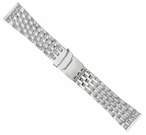 22MM WATCH BAND BRACELET STAINLESS S FOR BREITLING EMERGENCY PILOT 7 LINK POLISH