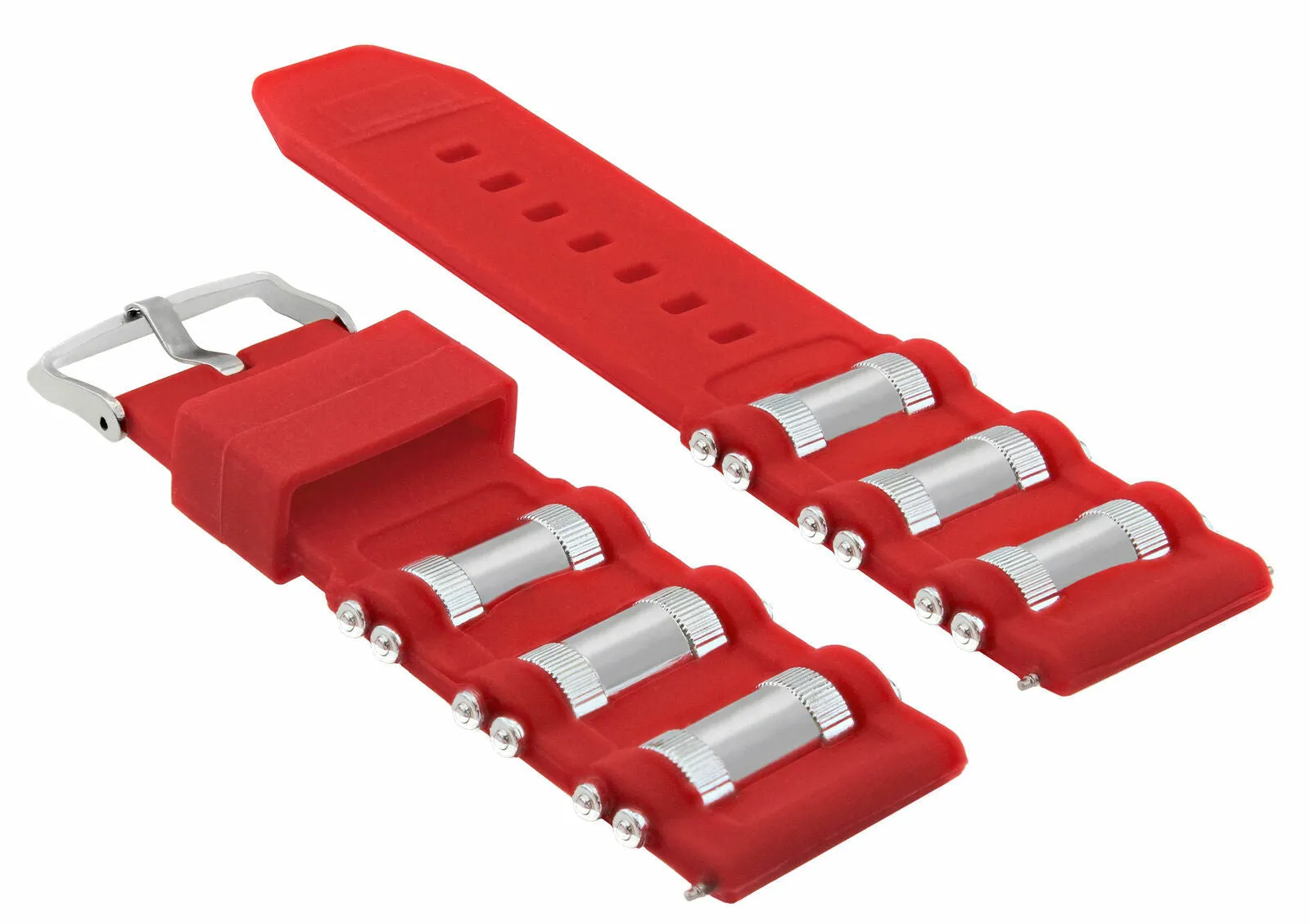 26MM RUBBER WATCH STRAP FOR INVICTA RUSSIAN 1201 1805 1845 1959 18202 11152 RED