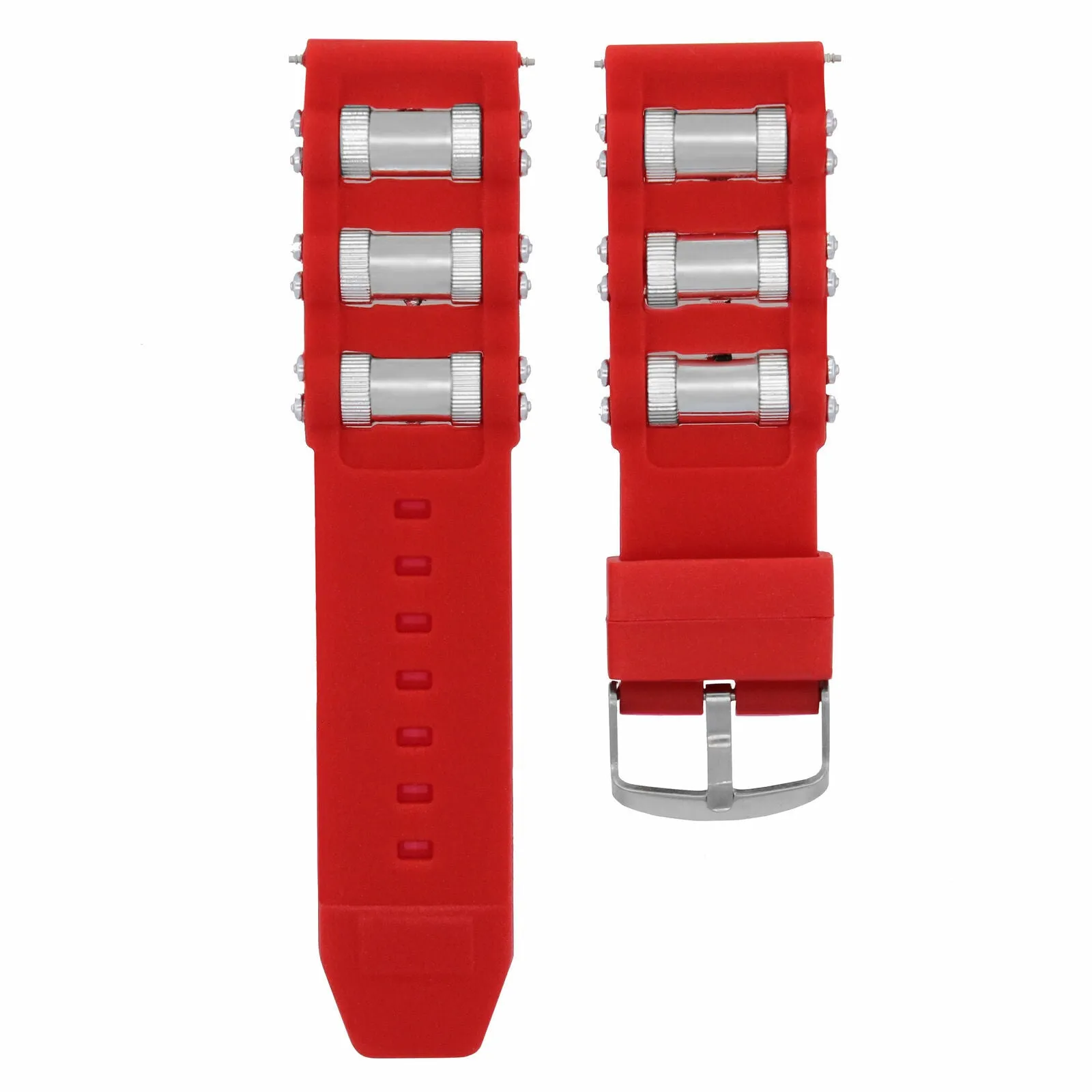26MM RUBBER WATCH STRAP FOR INVICTA RUSSIAN 1201 1805 1845 1959 18202 11152 RED