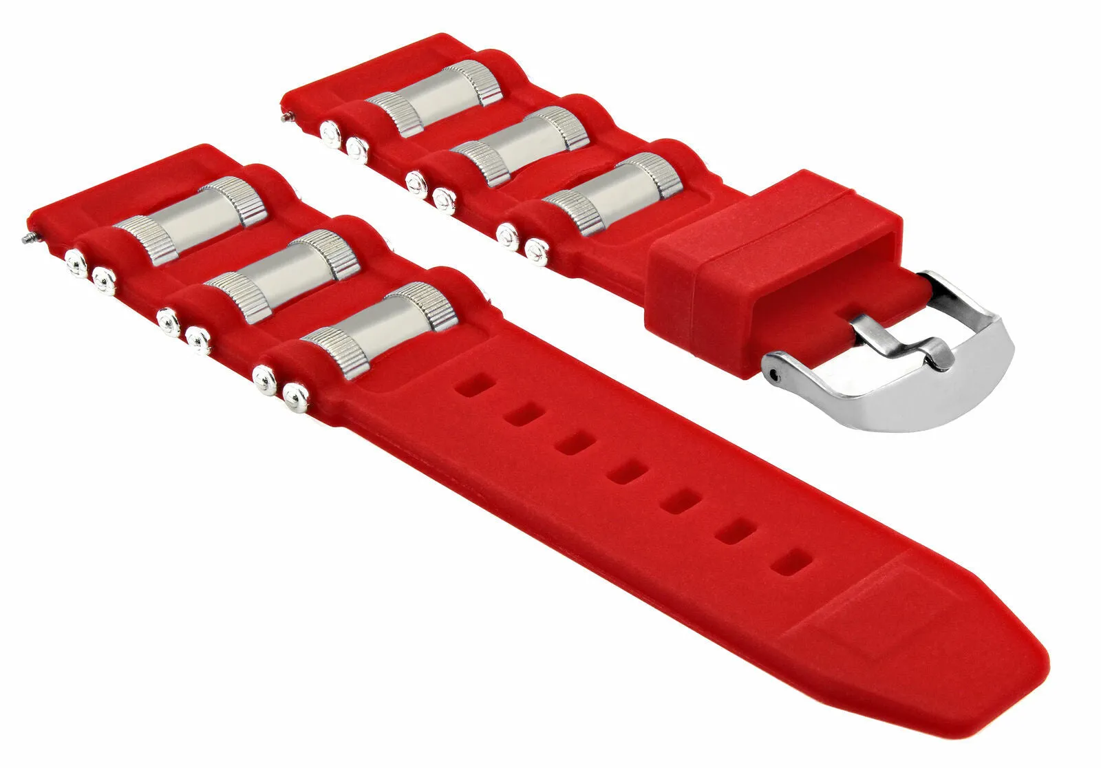 26MM RUBBER WATCH STRAP FOR INVICTA RUSSIAN 1201 1805 1845 1959 18202 11152 RED