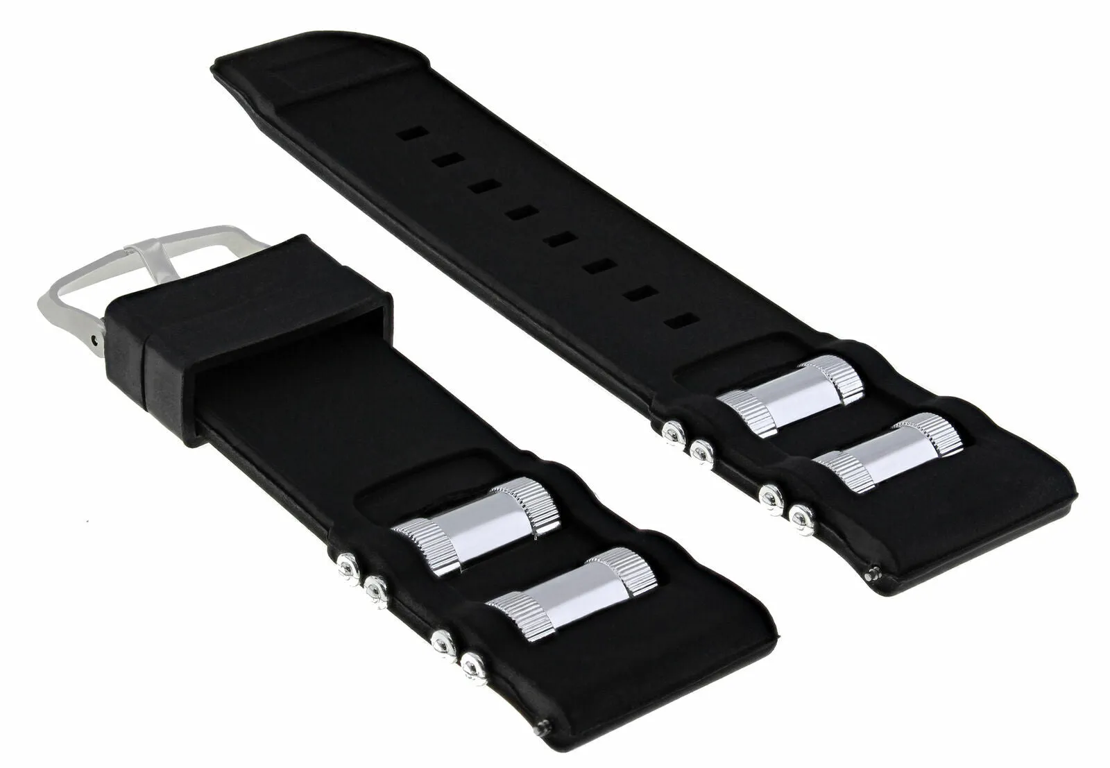 26MM SILICONE RUBBER BAND STRAP FOR 50MM INVICTA BOLT 24215 SEA HUNTER BLACK