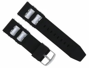 26MM SILICONE RUBBER BAND STRAP FOR 50MM INVICTA BOLT 24215 SEA HUNTER BLACK