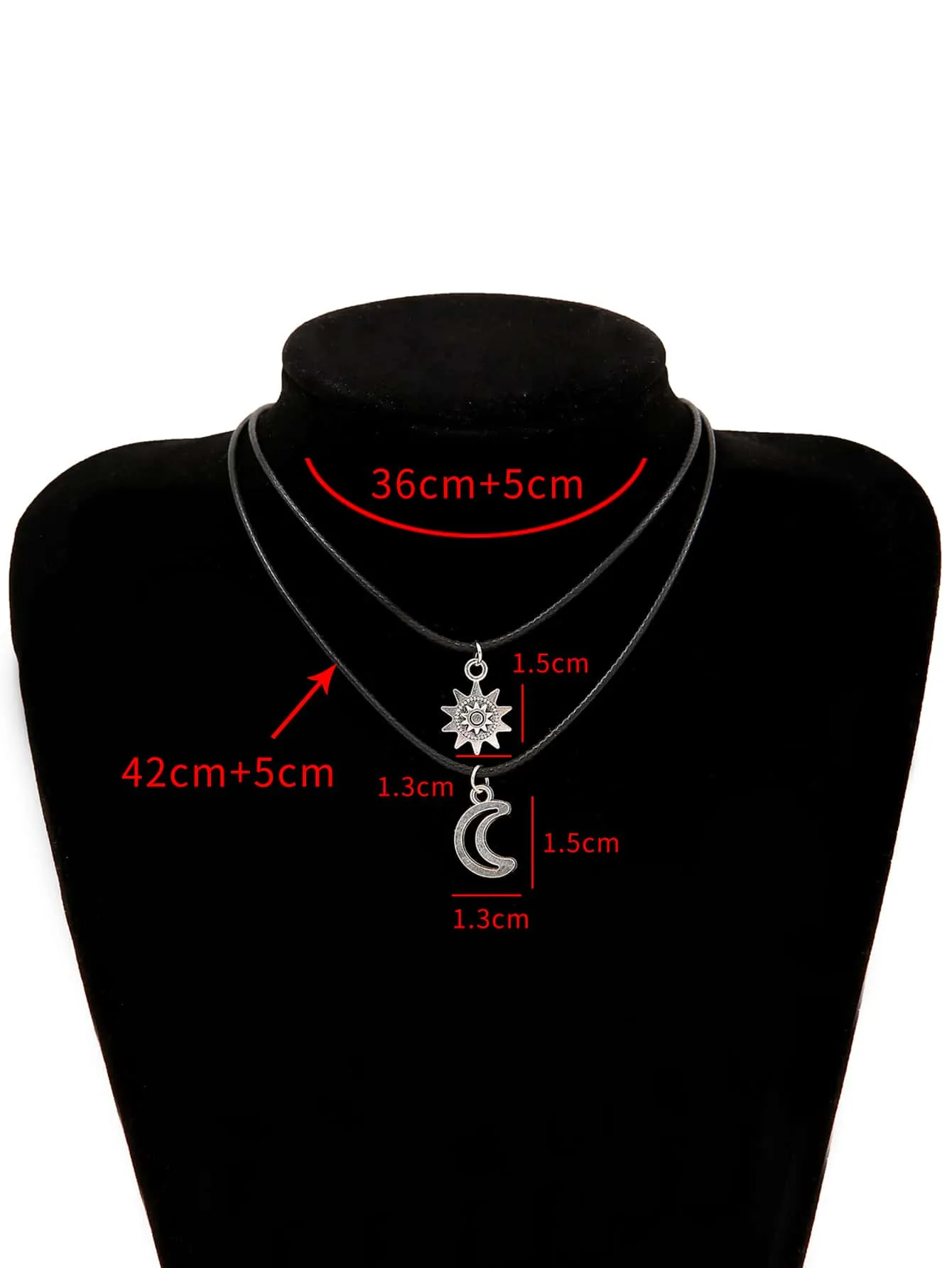 2pcs Sun & Moon Pendant Necklace for Women Jewelry for Women Gift for Her