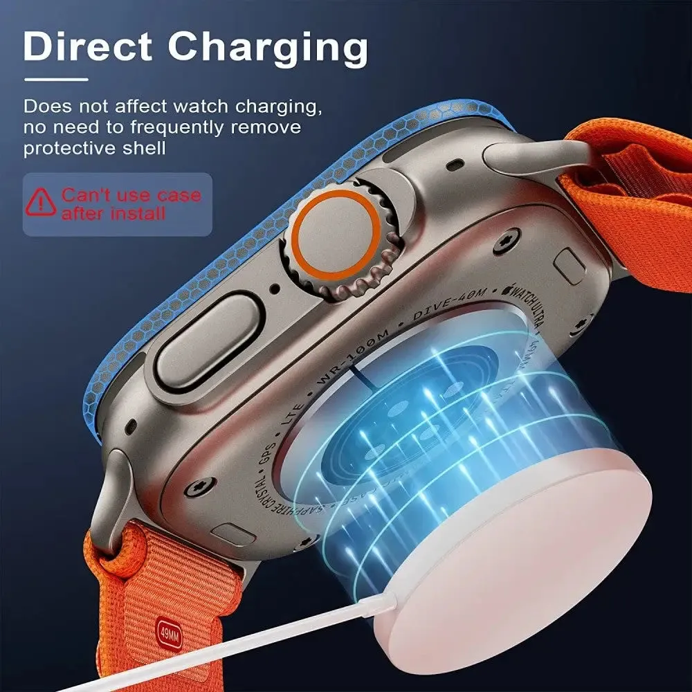 49mm Anti-scratch Hd Metal Bumper tempered Glass for Apple Iwatch