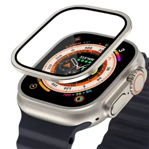 49mm Anti-scratch Hd Metal Bumper tempered Glass for Apple Iwatch