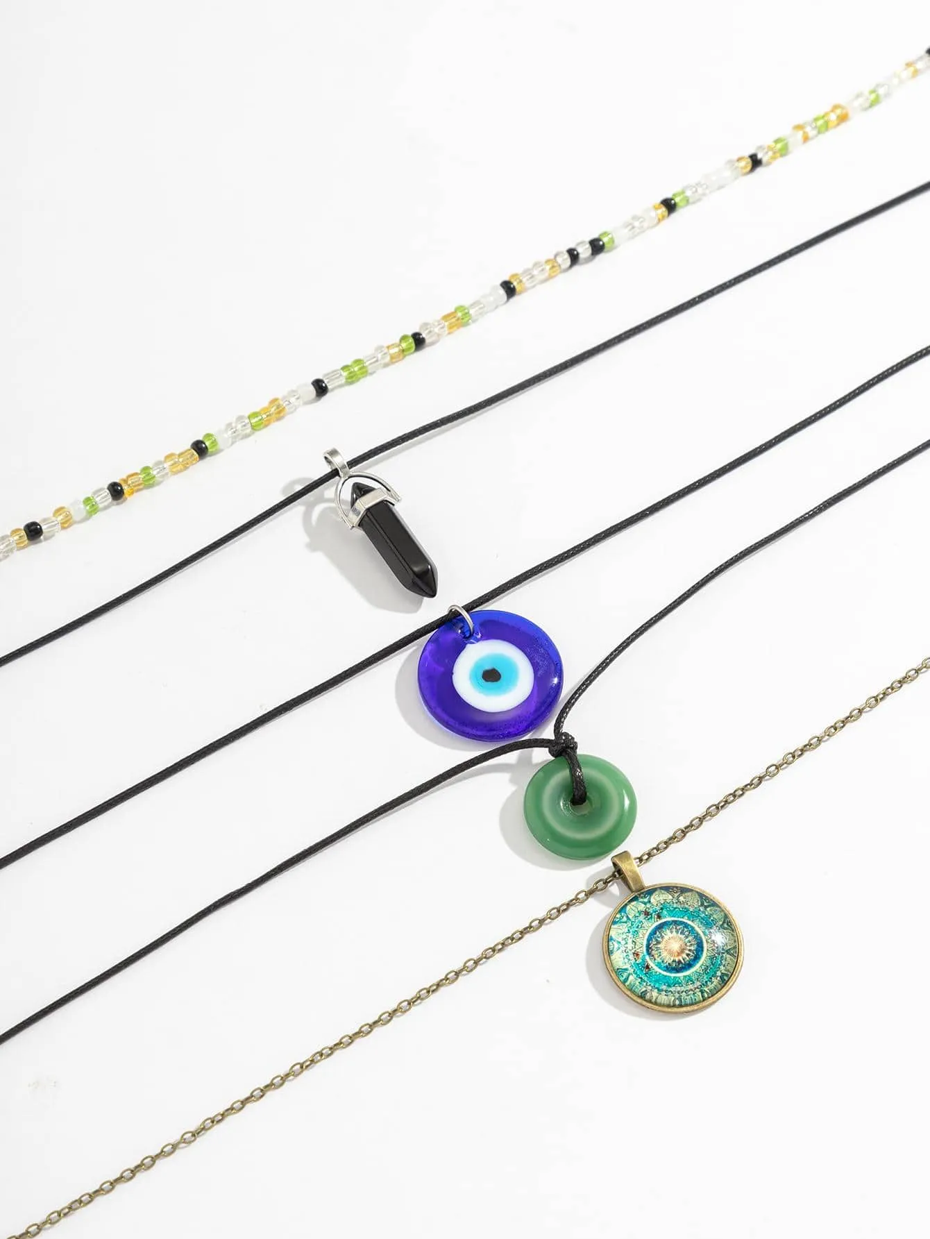 5pcs Bohemian Style & Hippie Jewelry Set For Women Creative Fashionable Vintage