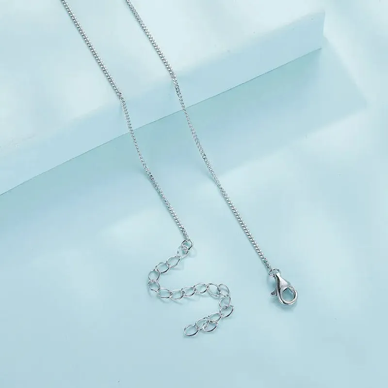 925 Sterling Silver Guardian Wings Pendant Necklace Platinum Plated Feather Neck Chain for Wowen Party Fine Jewelry