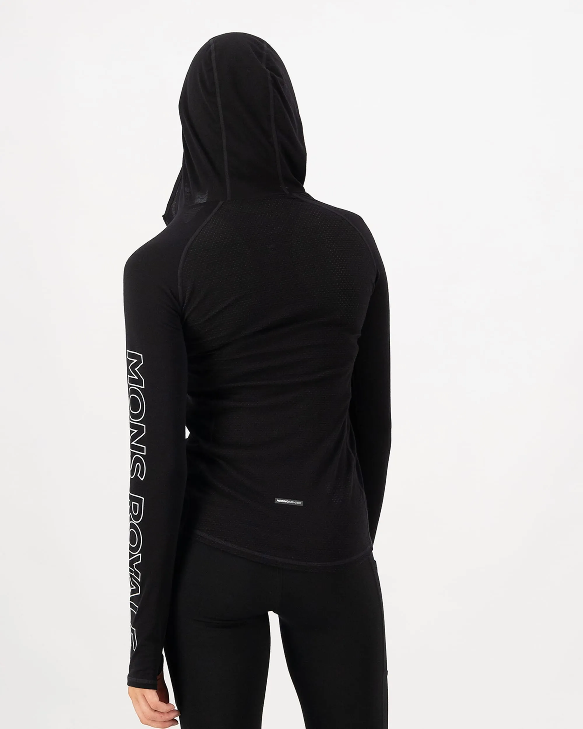 Bella Merino Long Sleeve Hood - Black