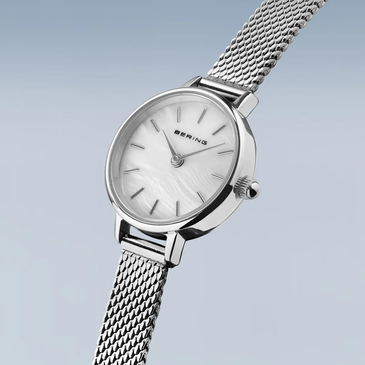 Bering Ladies Steel Mother of Pearl Petite Watch