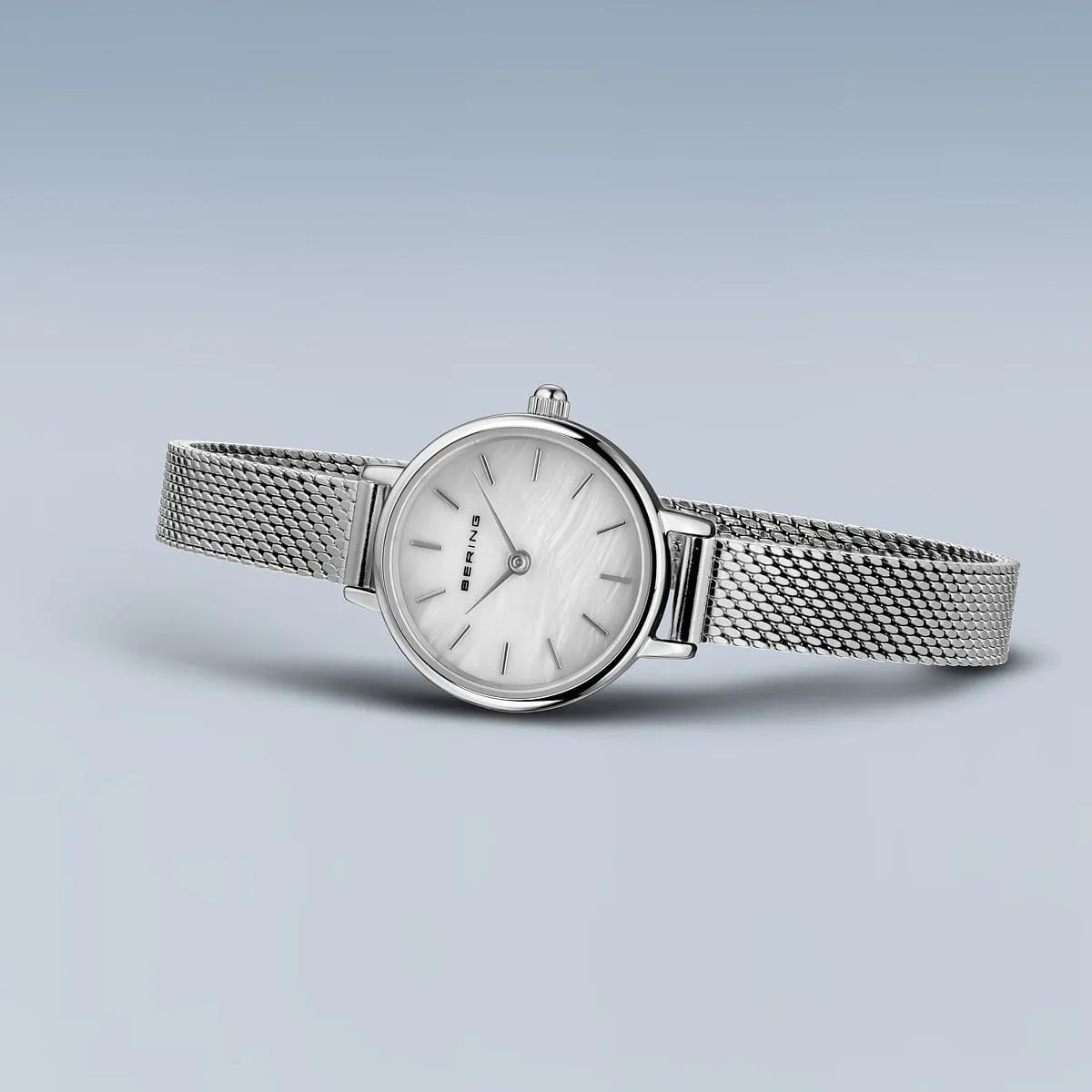 Bering Ladies Steel Mother of Pearl Petite Watch