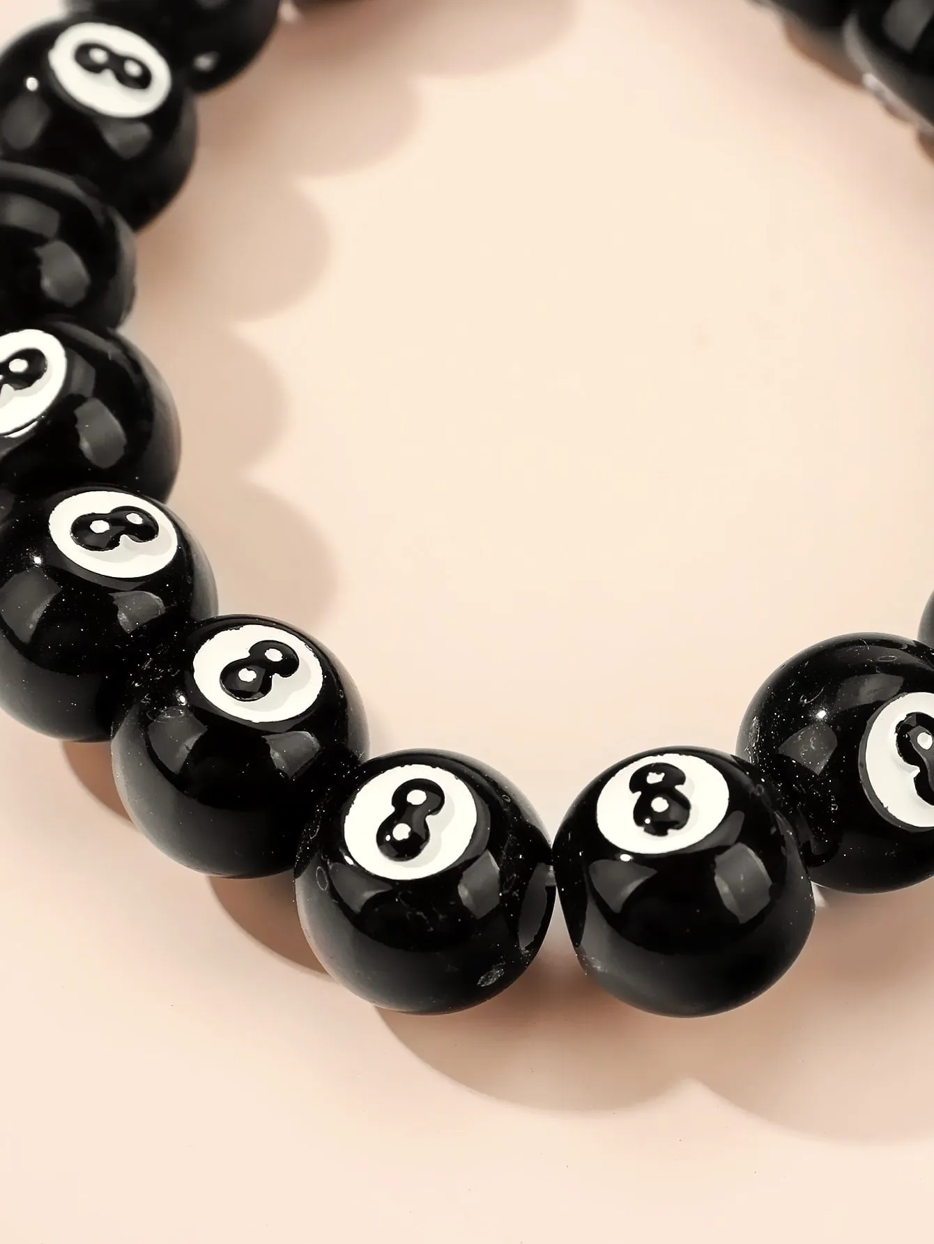 Bowling Ball Number Design Beaded Bracelet for Women Men Stretchy Stackable