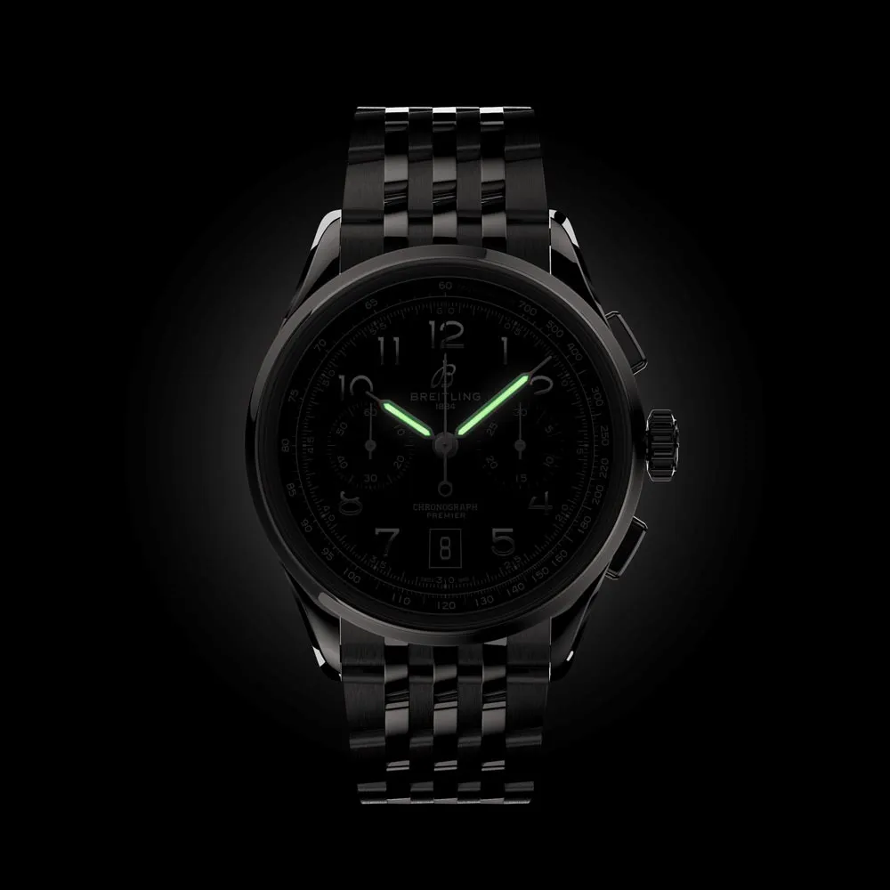 Breitling Premier B01 Chronograph 42mm Green Dial Automatic Gents Watch AB0145371L1A1