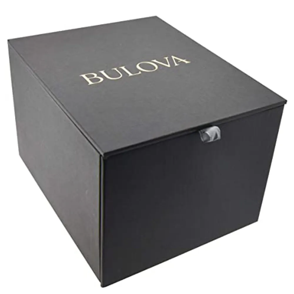 Bulova Chronograph Mens Grey Stainless Steel Bracelet Band Grey Quartz Dial Watch - 98B343