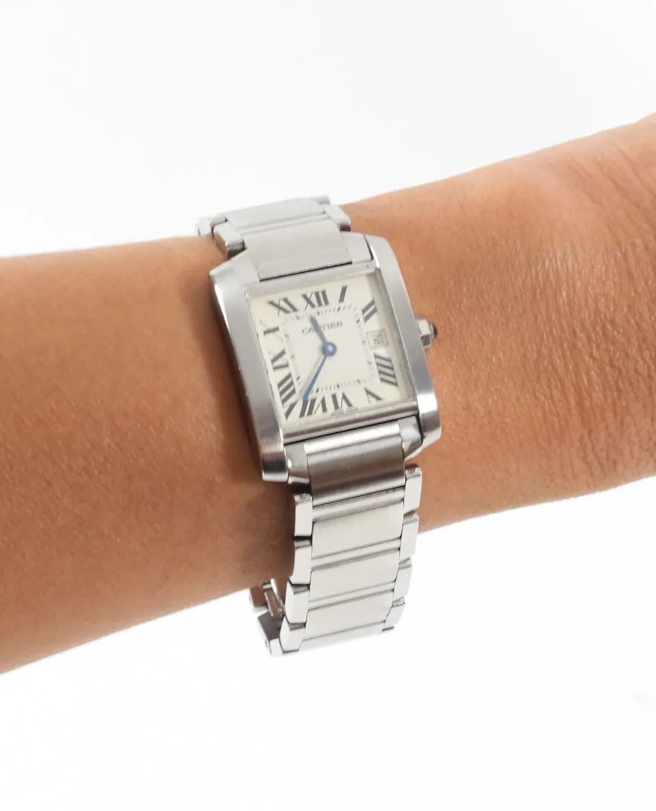 Cartier Tank Francaise Stainless Steel Ladies Small Model