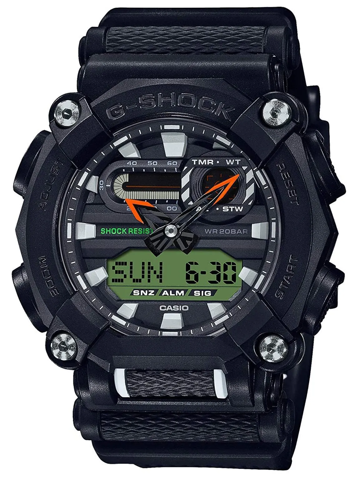 Casio G-Shock HEAVY DUTY With Extra Interchangeable Strap Mens Watch GA900E-1A3