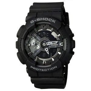 Casio Men's Black Dial Resin Band G-Shock Analog and Digital Quartz Watch - GA-110-1BCR