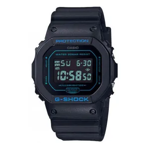 Casio Mens G-Shock Black Resin Band Black Digital Dial Quartz Watch - DW5600BBM-1