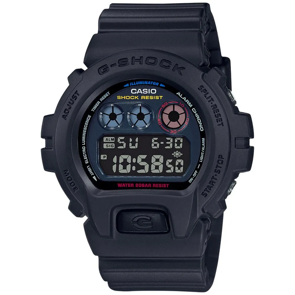 Casio Mens G-Shock Black Resin Strap Black Digital Dial Quartz Watch - DW6900BMC-1