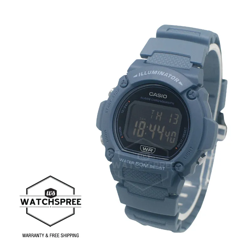 Casio Standard Sporty Digital Watch W219HC-2B W-219HC-2B