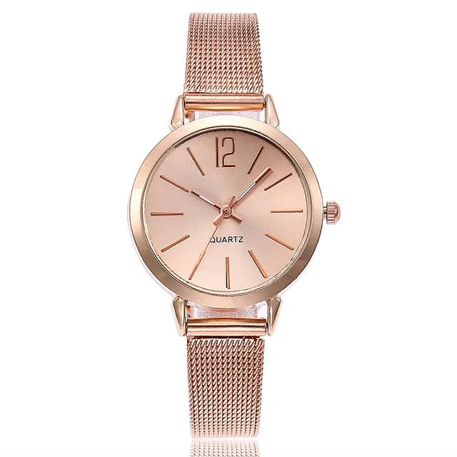 Casual Quartz Stainless Steel Watch For Women