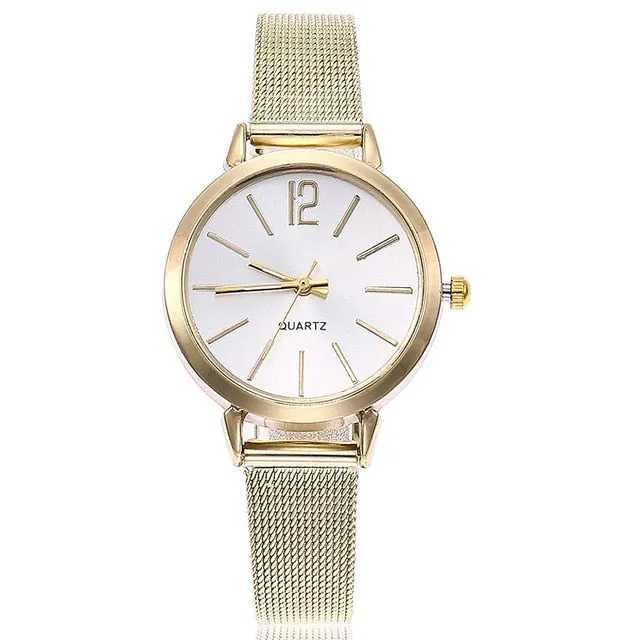 Casual Quartz Stainless Steel Watch For Women