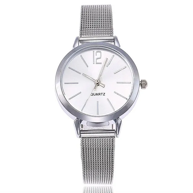 Casual Quartz Stainless Steel Watch For Women