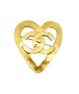 CHANEL VINTAGE HEART BROOCH UKL1409
