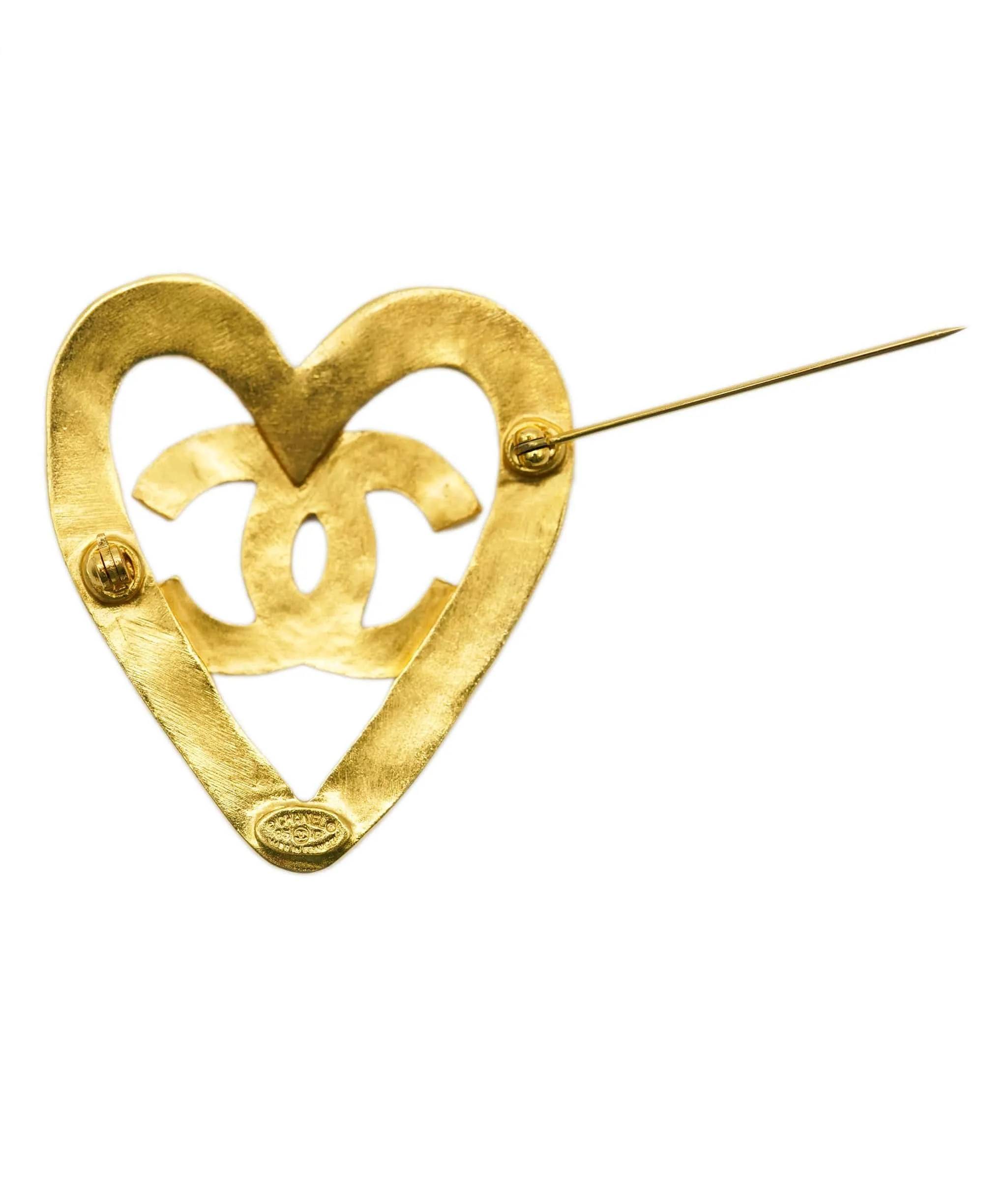 CHANEL VINTAGE HEART BROOCH UKL1409
