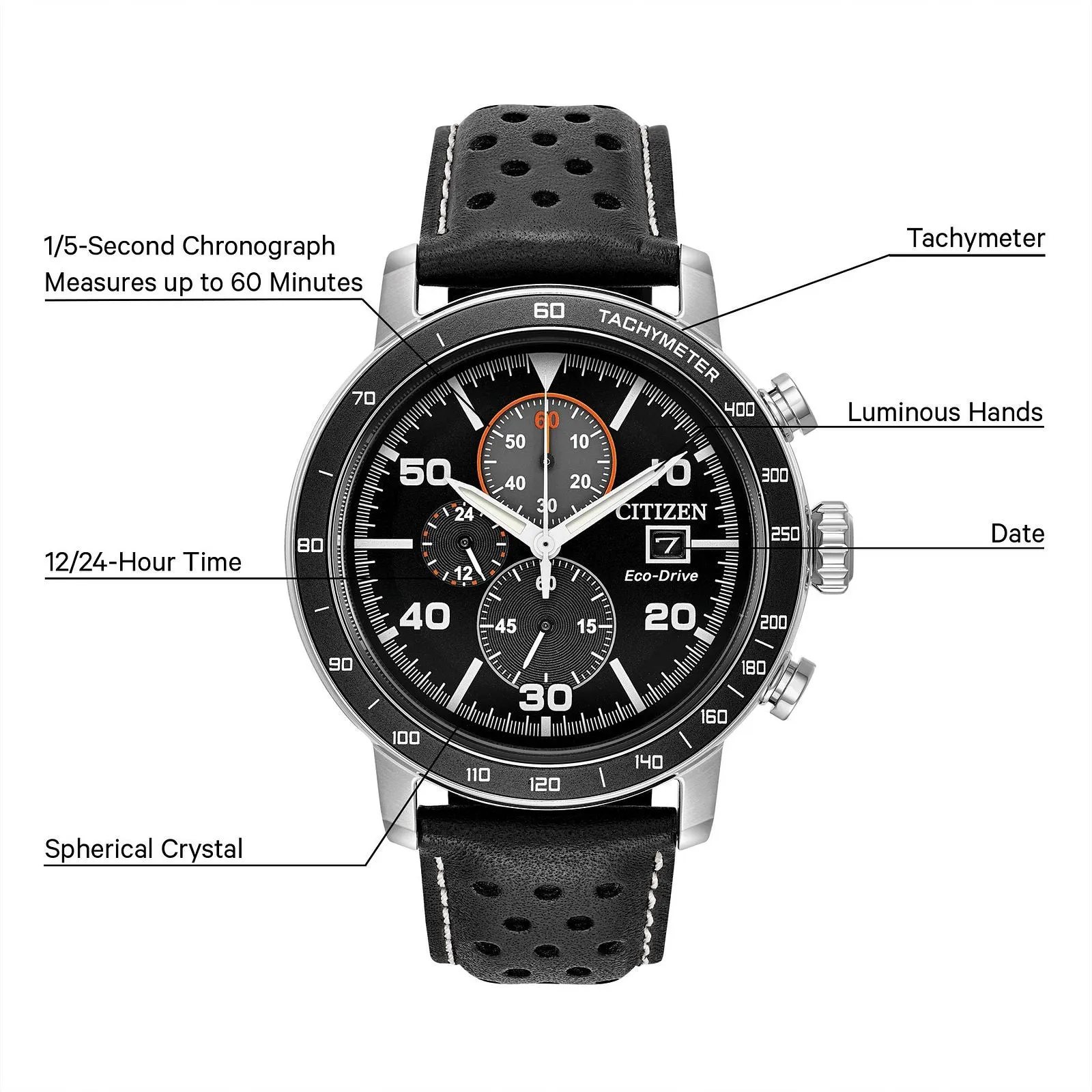 Citizen Brycen CA0649-14E Stainless Steel Leather strap