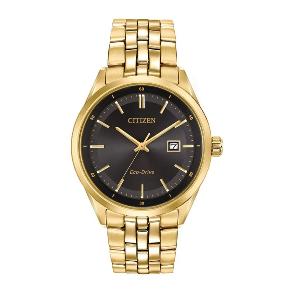 Citizen Mens Gold Stainless Steel Case Gold Stainless Steel Bracelet Watch - BM7252-51E