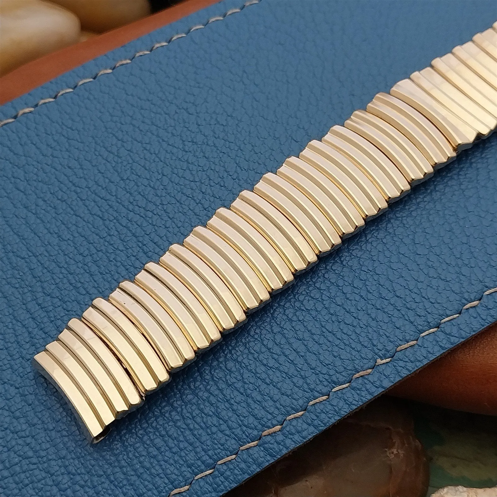 Classic 5/8" 12k Yellow Gold-Filled JB Champion Unused 1950s Vintage Watch Band