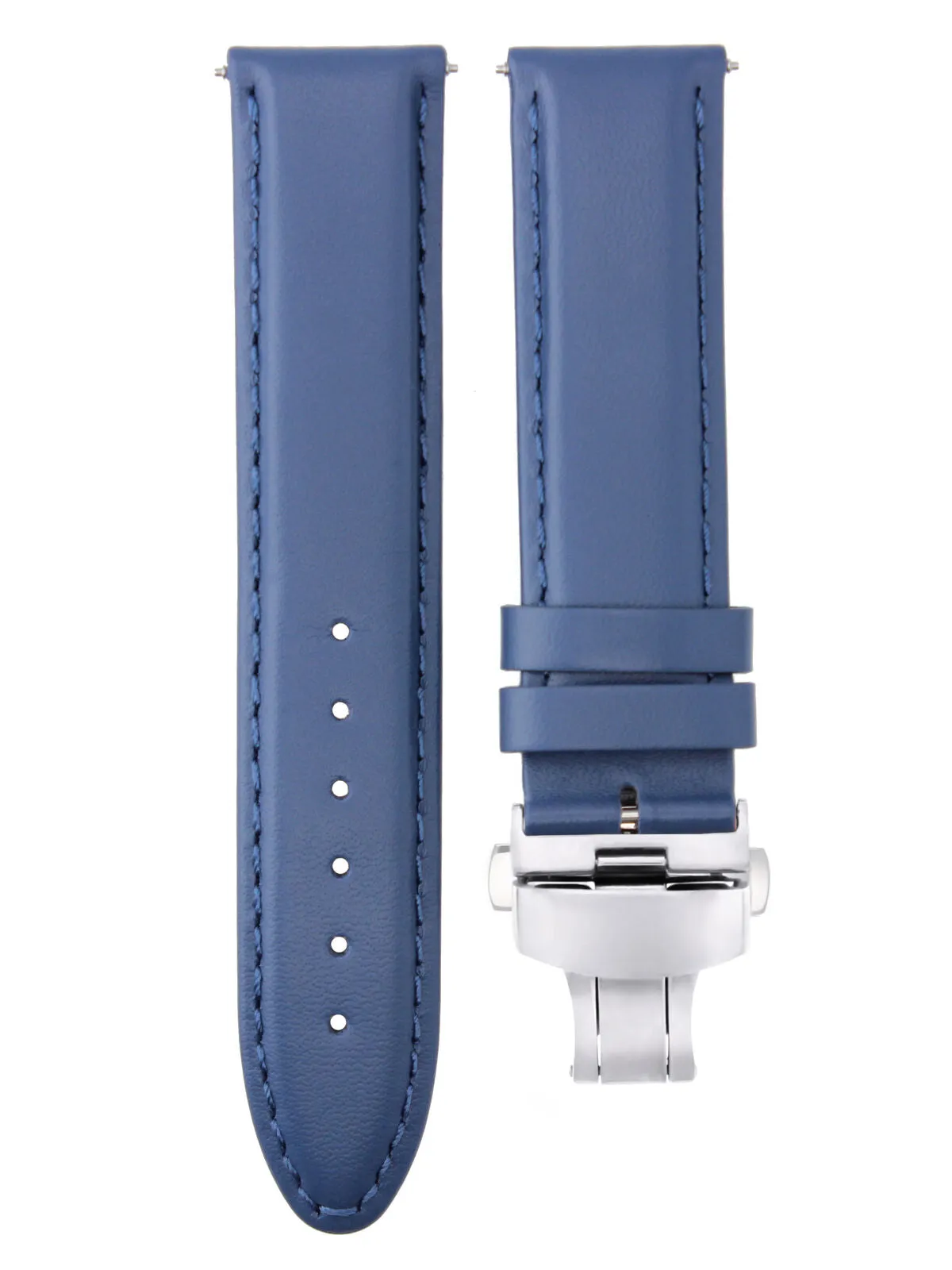 CLASSIC MENS LEATHER WATCH BAND STRAP FOR BULOVA WATCH CLASP - 24MM