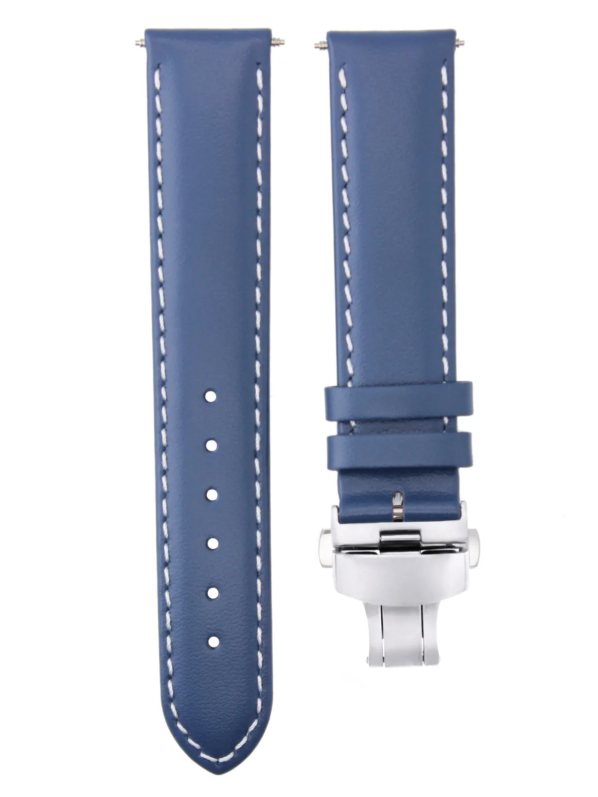 CLASSIC MENS LEATHER WATCH BAND STRAP FOR BULOVA WATCH CLASP - 24MM