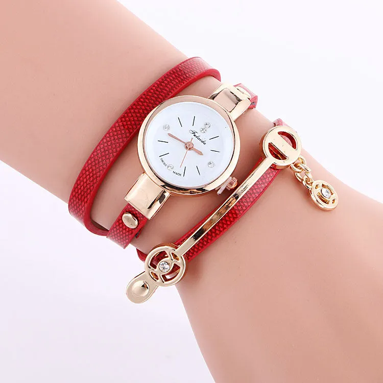 Classic Small Dial Wrap Metal Decoration Watch