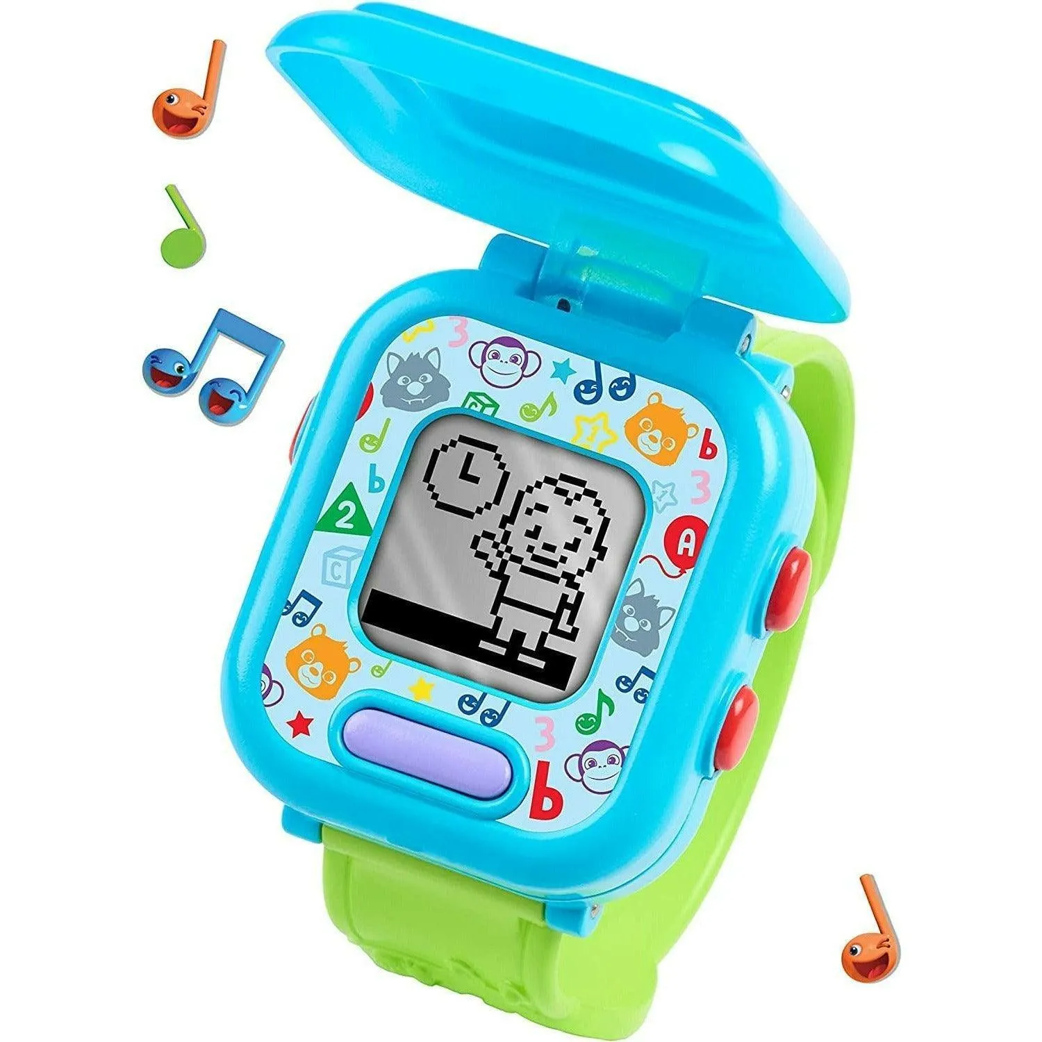 CoComelon JJ’s Learning Smart Watch Toy for Kids with 3 Education-Based Games, Alarm Clock, and Stop Watch